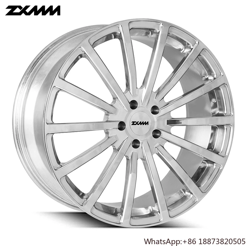 ZXMM20 22 inch x10 Gloss Black 5 Star Spoke Rim 6 Lug 6x135 Forged Concave Wheels for Lincoln