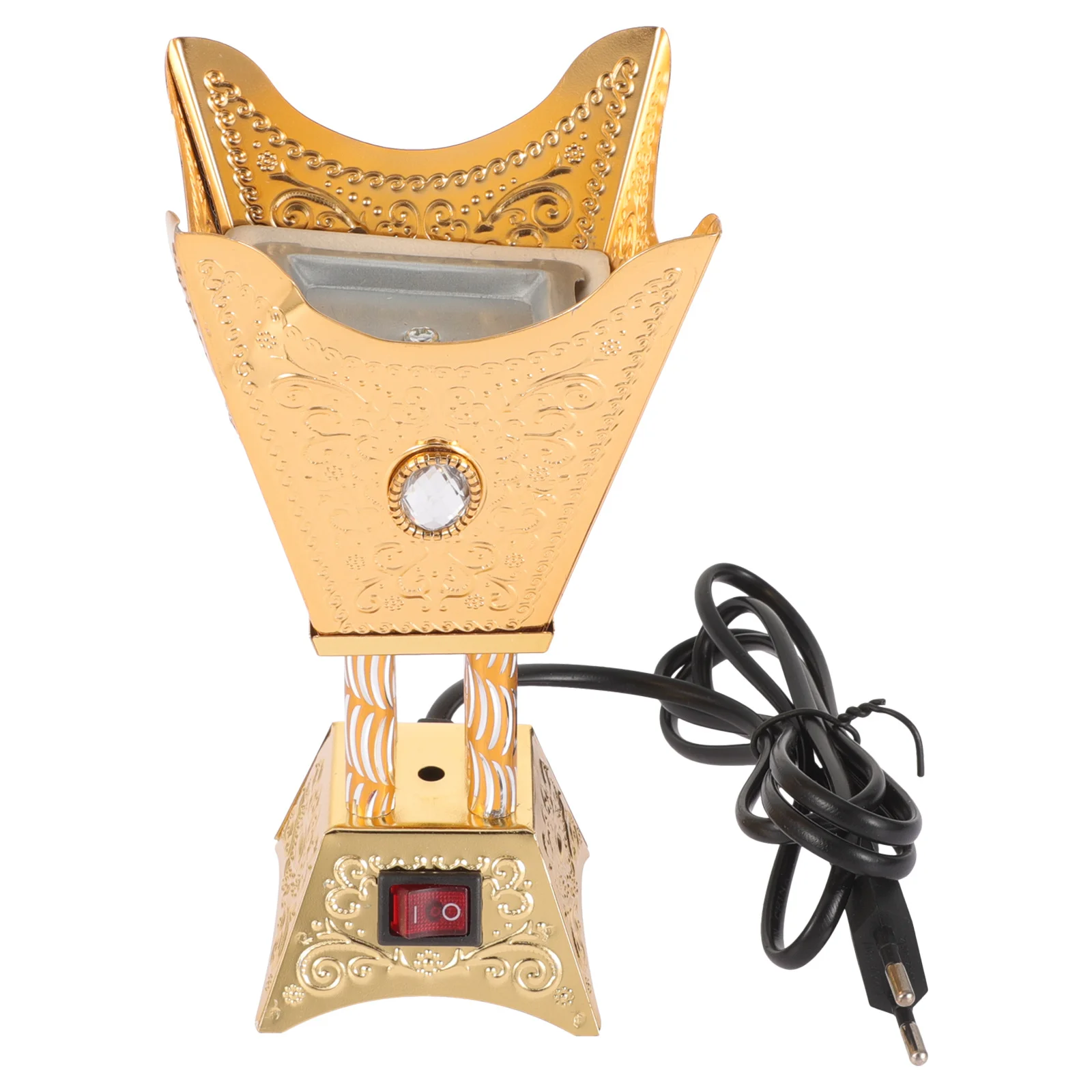 

Retro Incense Burner Electric Plug in Metal Censer Holder for Home Office Aroma Burner Decorative Relaxing Air Purifier Device