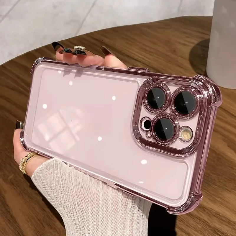 Solid Color Simple Case Compatible for IPhone 15 11 13 16 14 Pro Max XR X XS Max 16 15 7 14 Plus SE 2020 Anti-fall Frame Cover ﻿