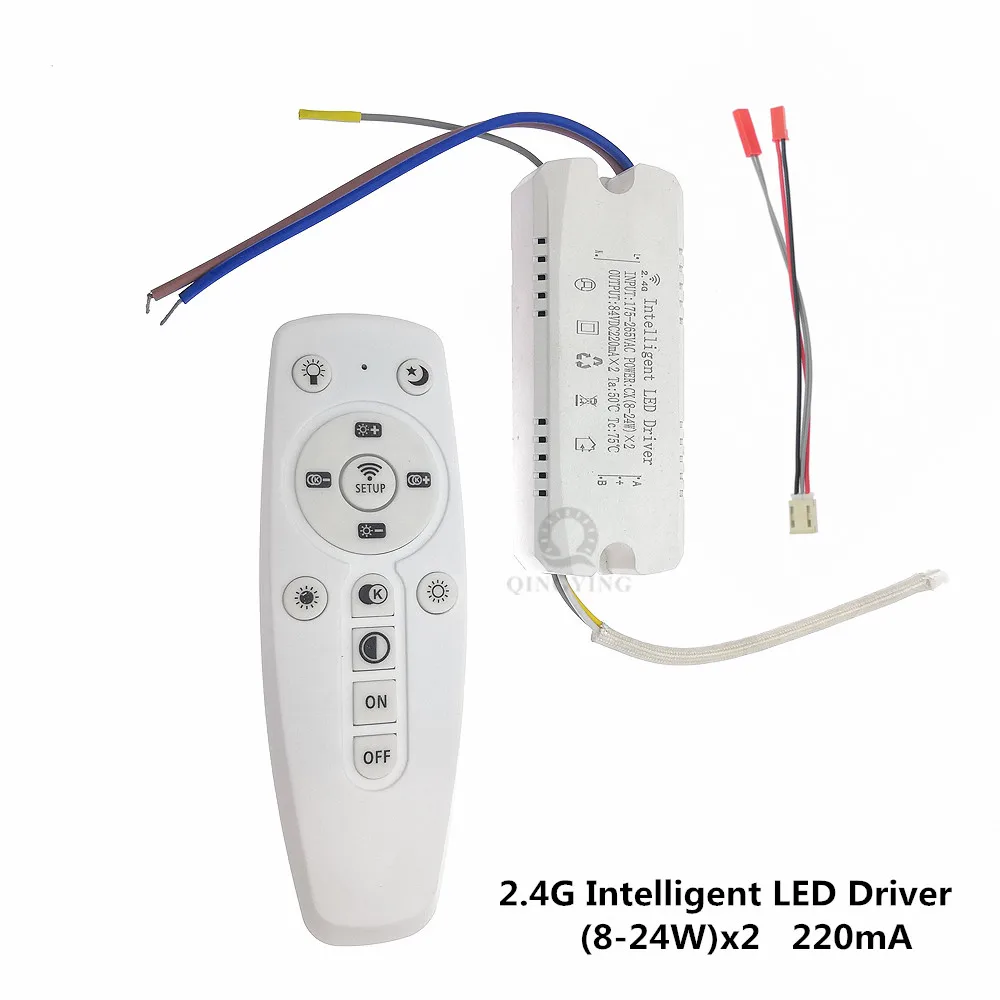 1 pz 2.4G Driver LED intelligente 8-24Wx2 48W telecomando e controllo App 220V 220mA DC24-84V trasformatore dimmer variabile colore