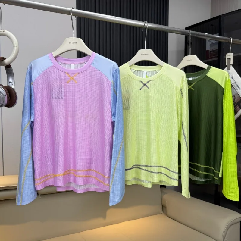レディース速乾長袖tシャツ-通気性-アウトドア-ハイキング-サイクリング-ランニング-トレーニング-スポーツトップ-軽量-uvカット