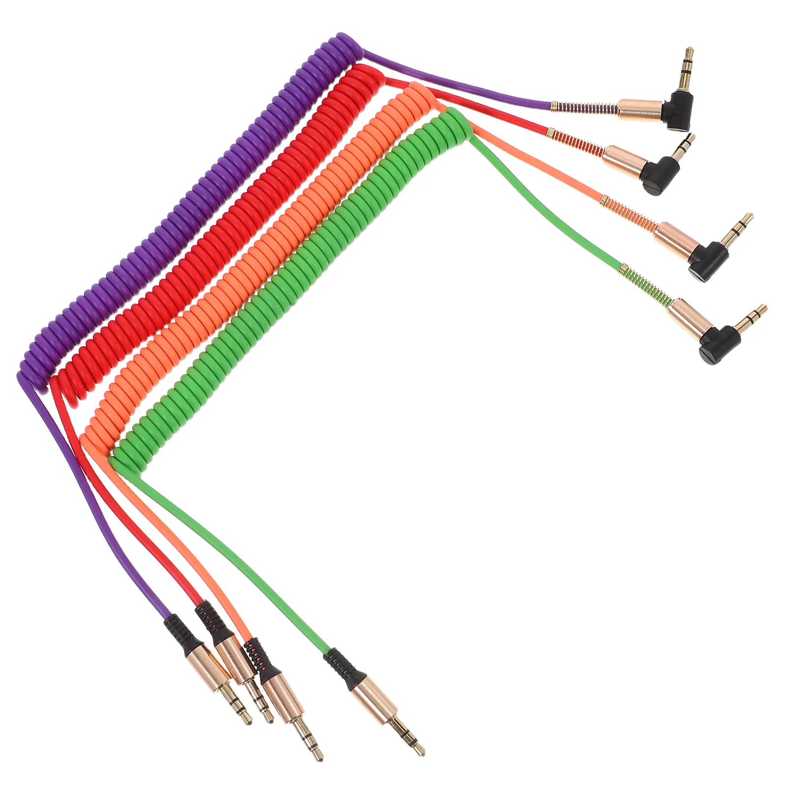 

4pcs AUX Audio Cable 3.5mm Male to Male Connector for Car Speakers Computer Stereo Sound Gold Plated Shielded Durability