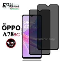 Anti Spy Screen Protector For OPPO A78 5G Privacy Tempered Glass 9H Anti Peep Scratch High Aluminum