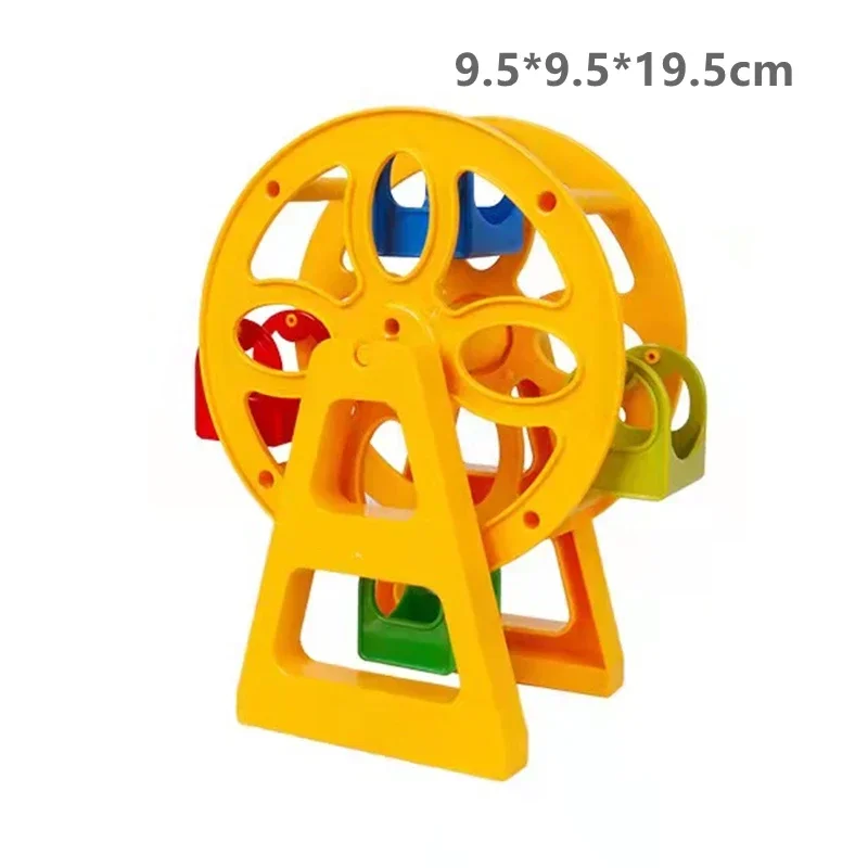 Grote Bouwsteen Draaiende Reuzenrad Bus Racewagen Marmeren Run Compatibel Duplo Educatief Creatief Speelgoed Kinderen Kids Cadeau - afbeelding 1