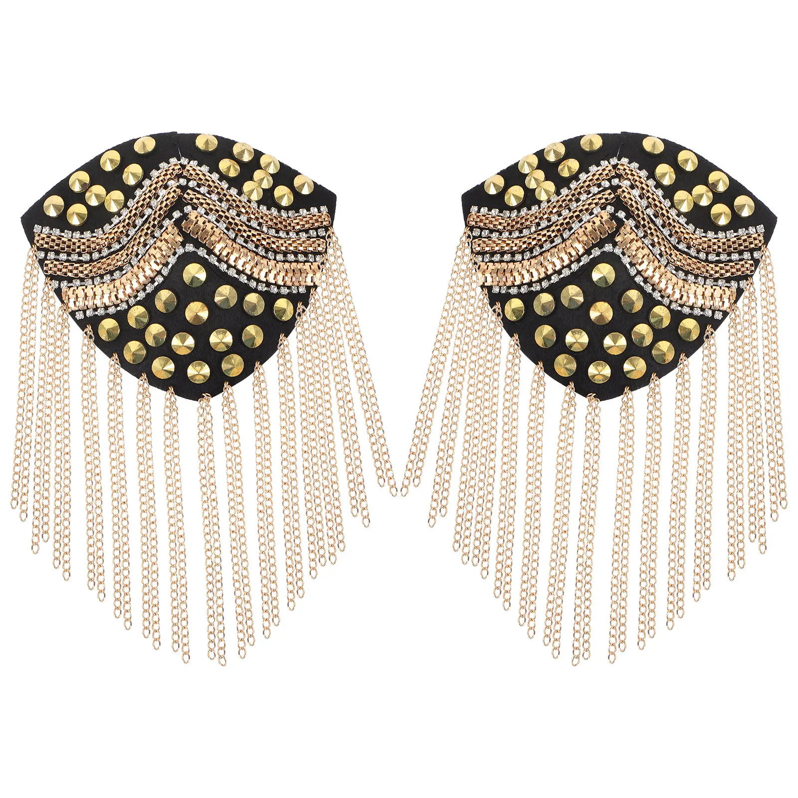 แผ่นรองไหล่สไตล์อังกฤษ 1 คู่ ดีไซน์พู่ห้อยและหมุด ตกแต่งชุดทหาร สำหรับผู้ชาย ผู้หญิง สไตล์เท่ๆ สำหรับนักขี่มอเตอร์ไซค์ และชุดทำงาน