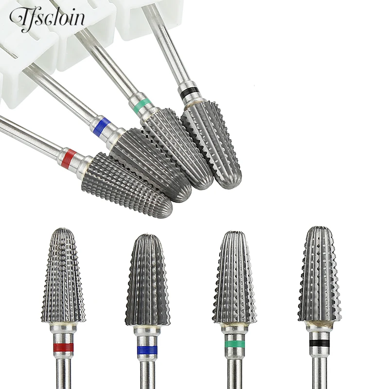 1Pc Tungsten Carbide Nail Drill Bit 3/32" Cutting Burr Electric Nail Drill Manicure Machine Accessories For Remove Nail Gel Tool