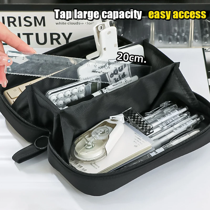 New 5-Layer Transparent Pencil Case Pouch Large Capacity Lightweight School Supplies For Girls