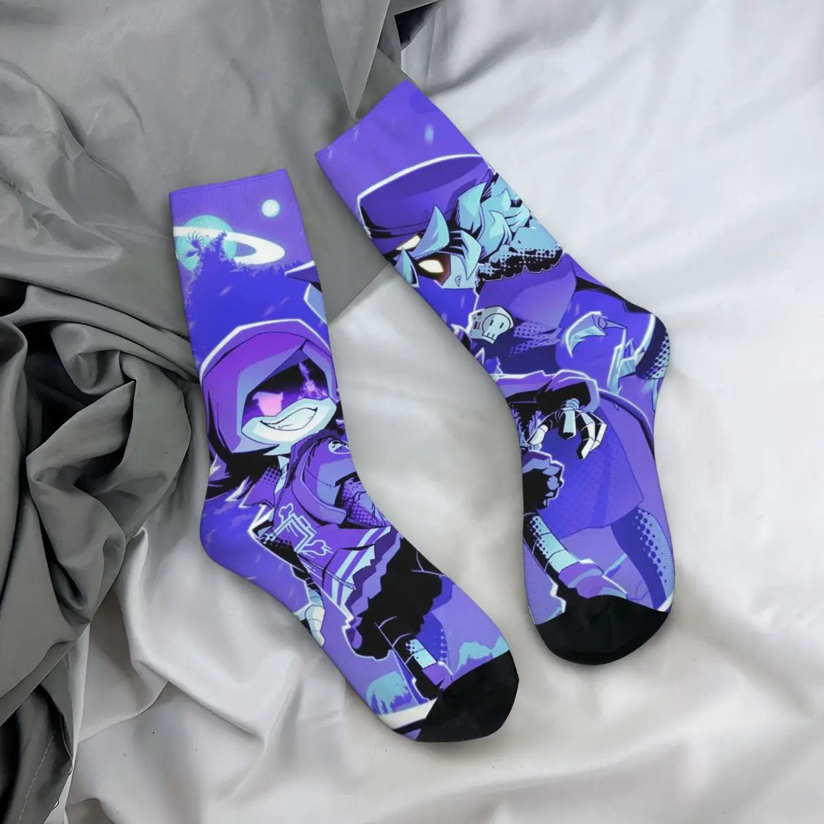 All Seasons Crew Stockings Murder Drones Game Socks Funny Long Socks for Men Women Valentine's Day Gifts