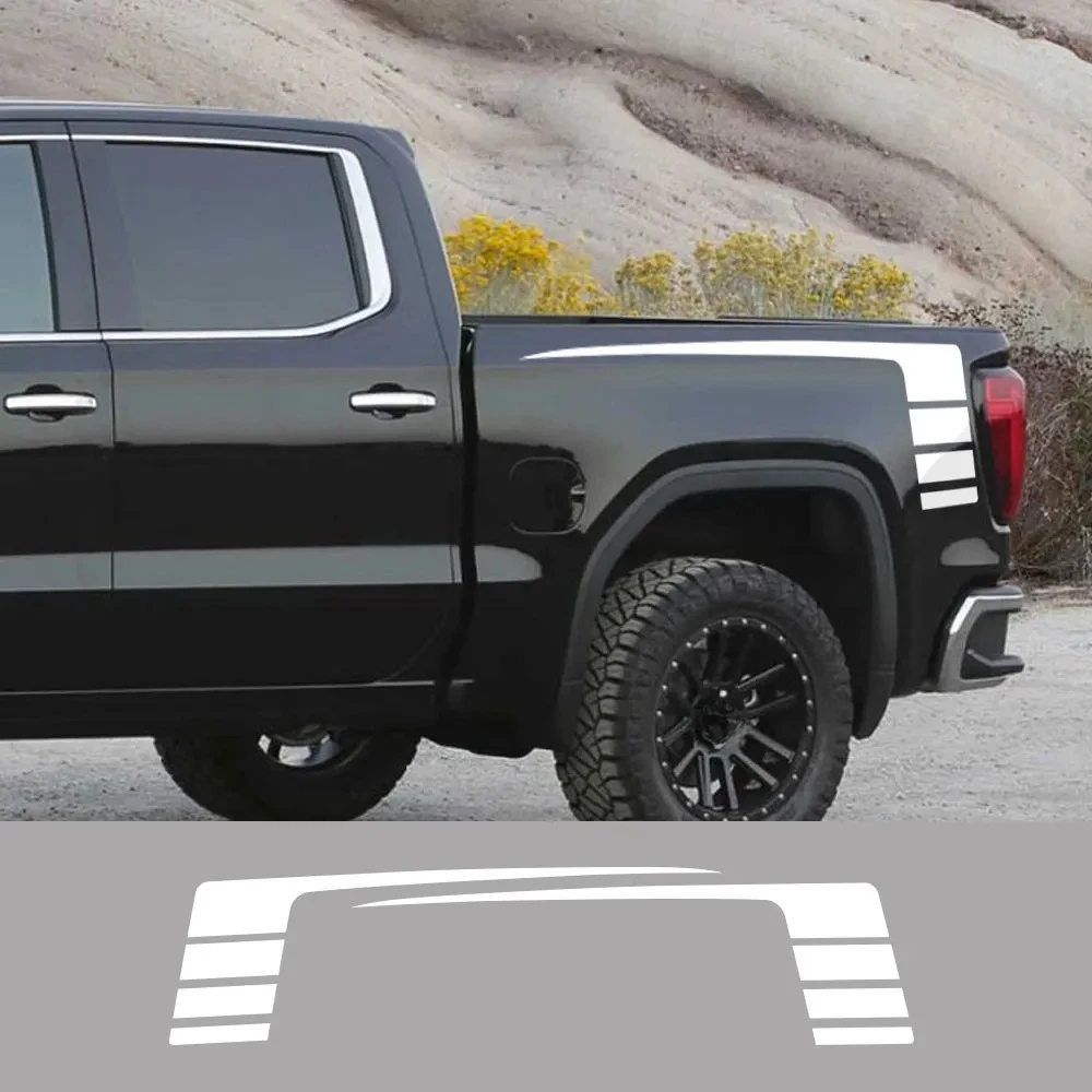 

Car Rear Bed Side Stickers Universal Pickup Decor Decal Cover For Dodge RAM Toyota Hilux Volkswagen Amarok GWM Cannon Isuzu Dmax