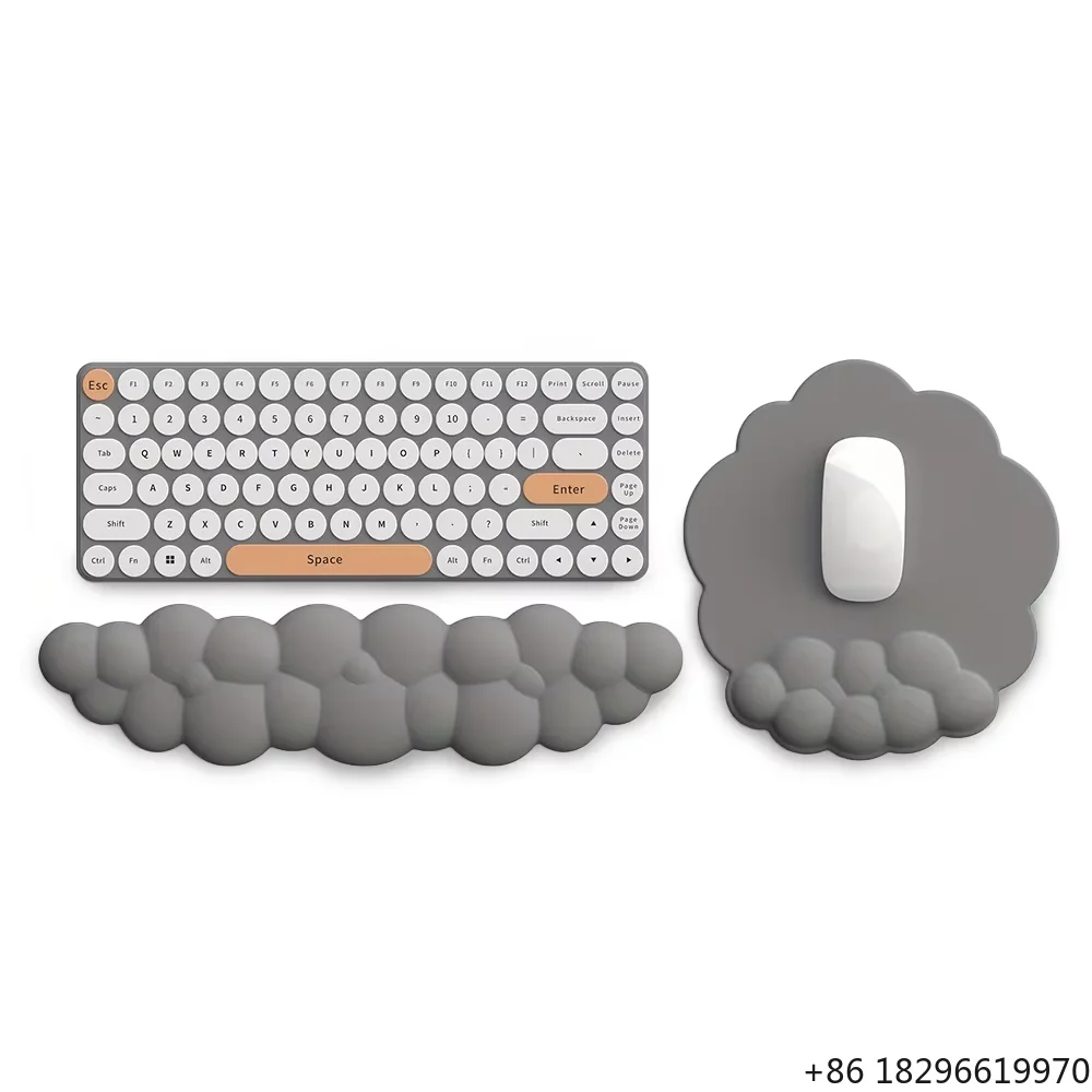Desktop Cloud PU Leather Memory Foam Wrist Pad Non-Slip PC Gaming Mouse Mat Cloth Surface Wrist Protection Mouse Mat