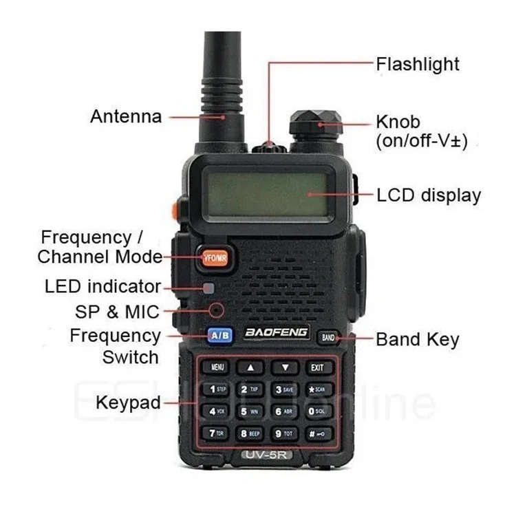 Kit 2 unidades rádio com unica dor dual band uhf vhf Uv-5r ht fm fone