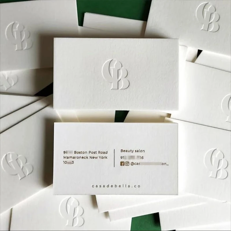 Luksusowa, personalizowana wizytówka z wytłaczanym logo, prezentowa karta premium do wytłaczania w ciemności po sprzedaży. — zdjęcie produktu 3