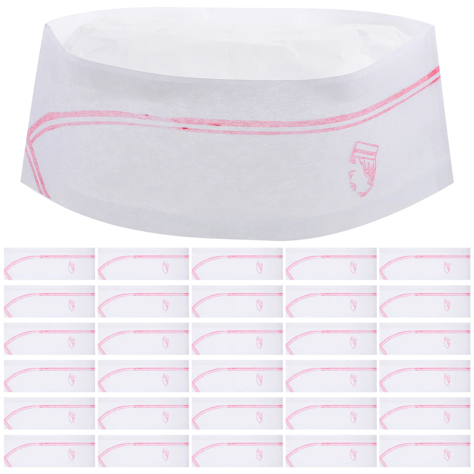 40 Pcs Disposable Chef Hat Cook Restaurant Cooking Kitchen Working Cap Paper Catering Nurse