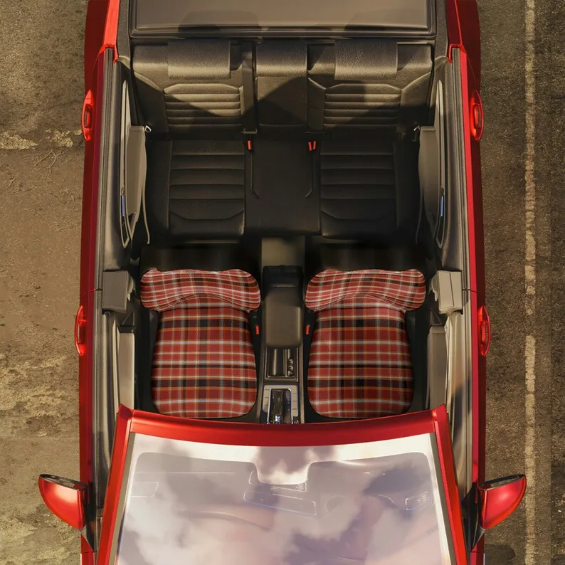 Aesthetic Plaid Seat Cover for Women, Tartan Plaid Aesthetic Car Seat Covers for Vehicle, Car Driver Gift for Her, Bucket Seat