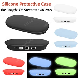 Silicone Cover For Google TV Streamer 4K 2024 Console Cases Protective Covers Remote Control Anti-Slipping Protection Cover Shel