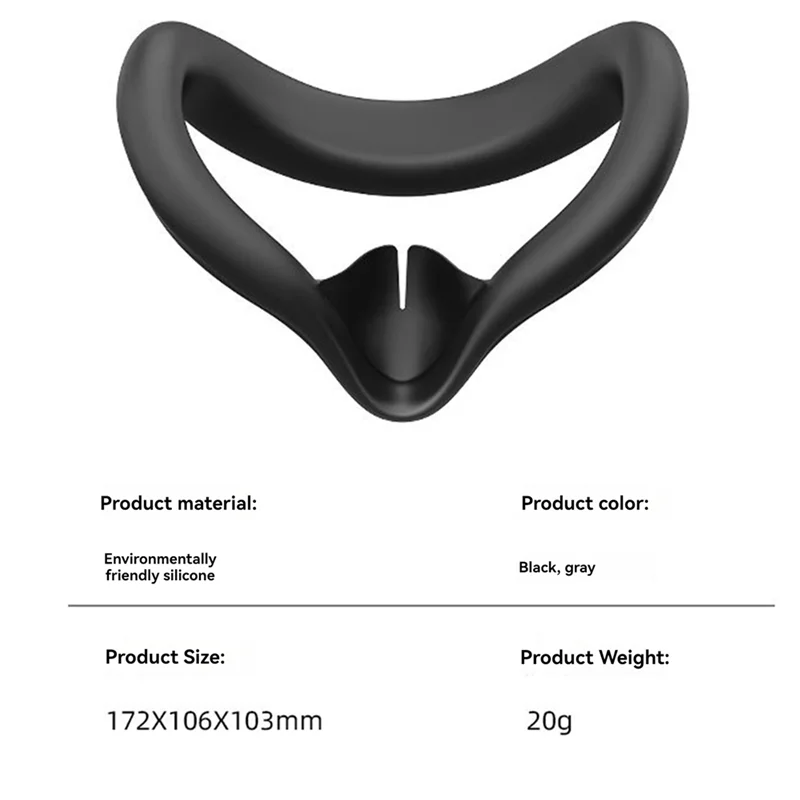 Capa facial vr à prova de suor para meta quest 3s, almofada lavável, substituição, experiência vr aprimorada, acessórios a