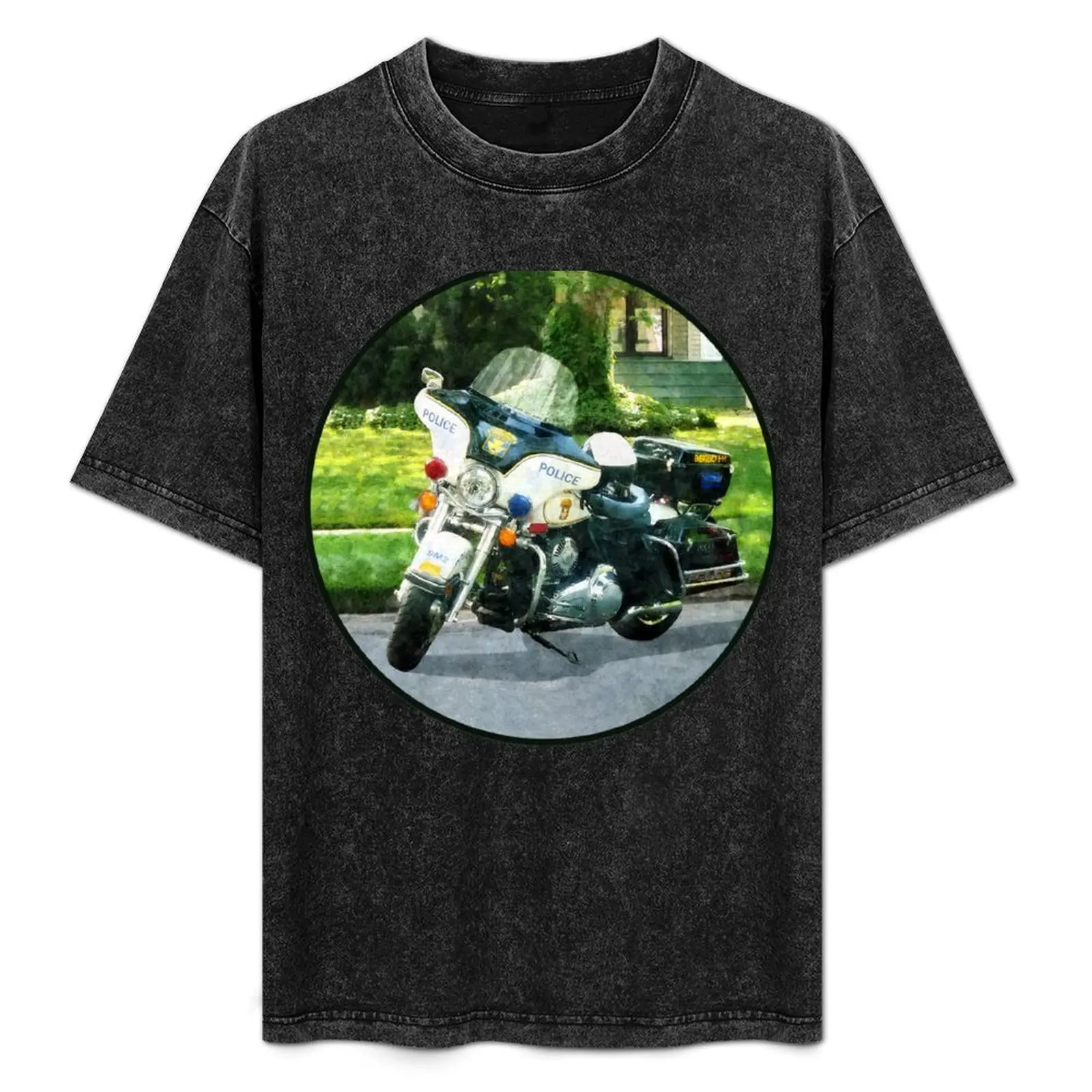 

Police Motorcycle T-Shirt basketball graphic tees T-shirts oversize anime clothes men t shirts high quality