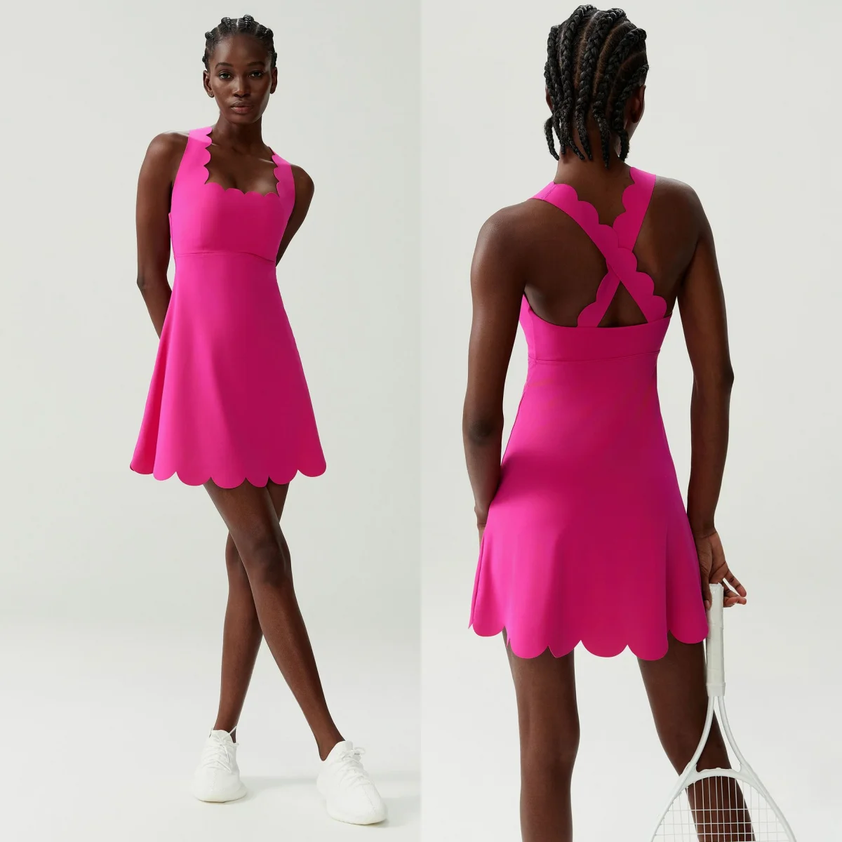 Women Tennis Dress Wave Design Anti-Peek Sports Skirt Outdoor Fitness sports dress golf badminton laciness tennis outfit women