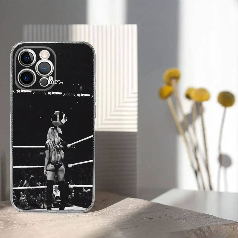 حافظة هاتف W-WWE L-Liv Morgan لهاتف iPhone 17,16,15,14,13,12,11 Pro,Max,Plus,X,XS,XR,SE4,E غطاء ناعم شفاف صغير
