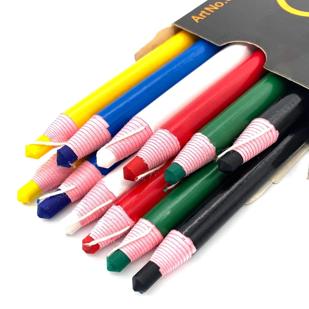 12Pcs Sewing Mark Pencil Tailor\'s Marking & Tracing Tools Free Cutting Crayons Sewing Fabric Pencil，6 Colors Fabric Accessories