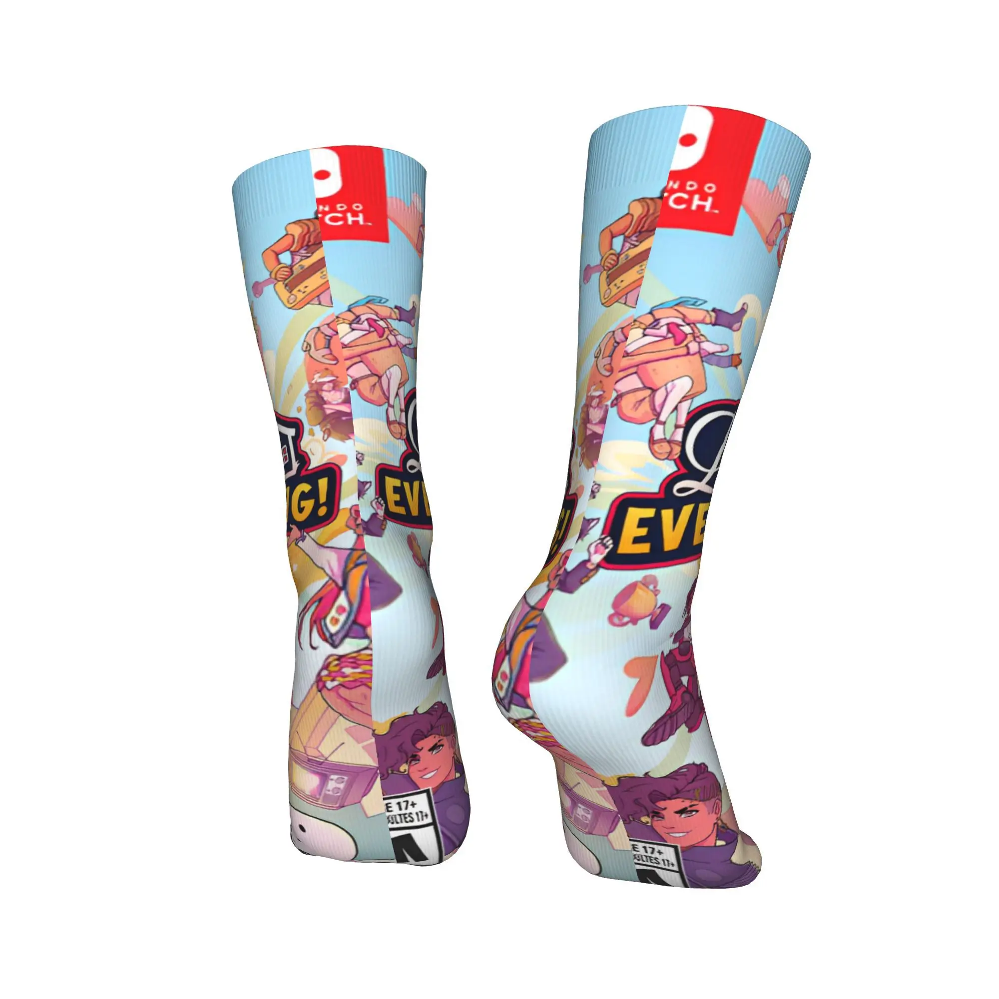 Calcetines DATE EVERYTHING Medias divertidas Adultos Hombres Calcetines para correr de calidad Calcetines antideslizantes con gráficos de otoño