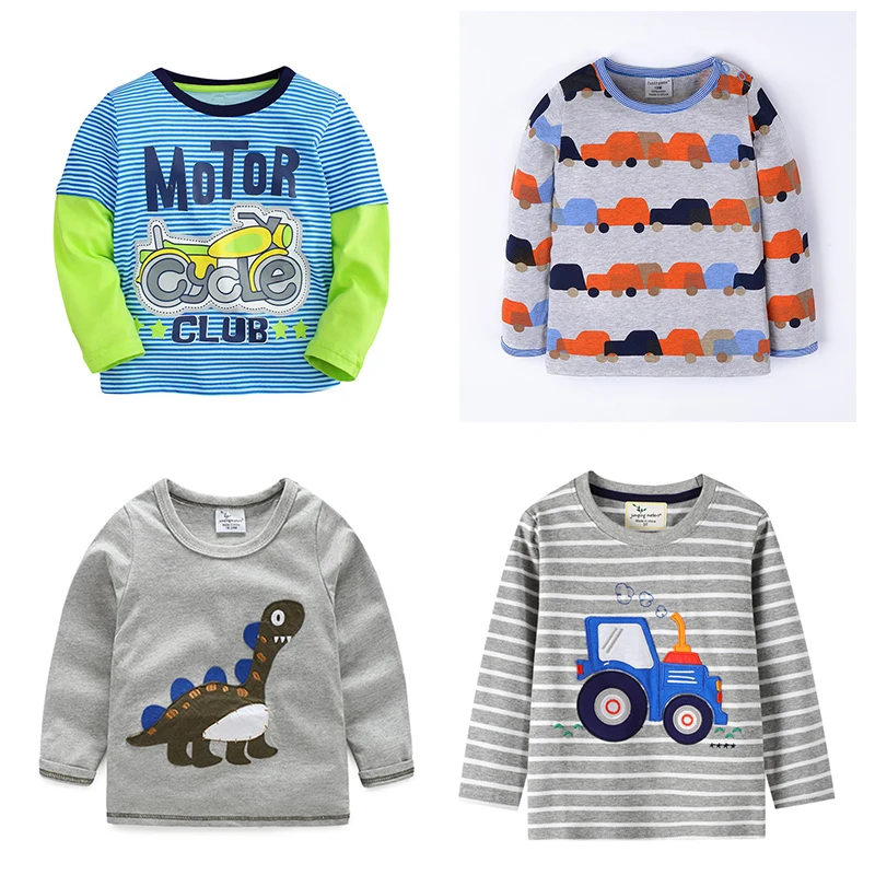 

Jumping Meters 18M-6T Children's T Shirts Cotton For Boys Girls Fashion Baby Clothes Long Sleeve Autumn Kids Tops Tees Toddlers