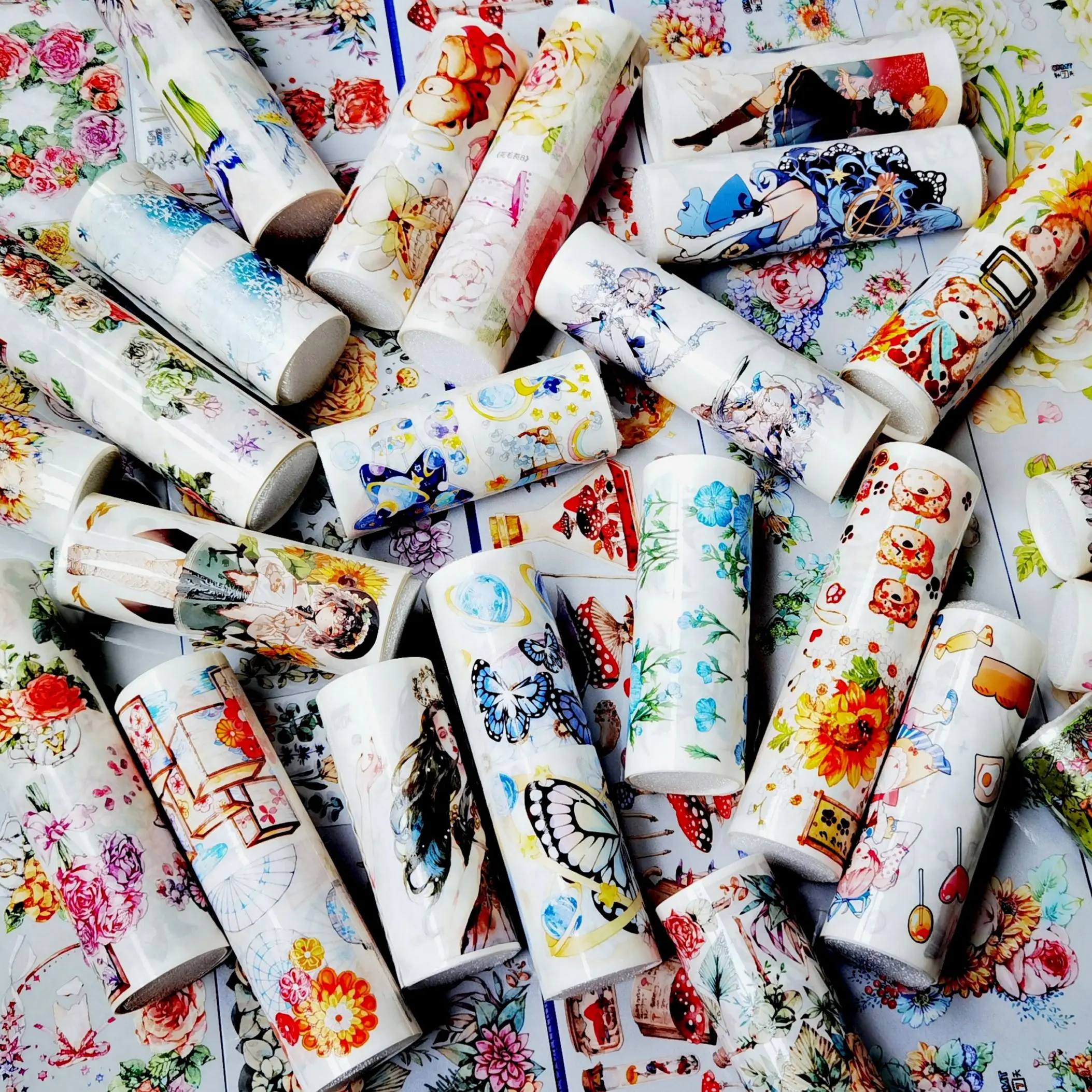 1m Kawaii Girls Washi PET Tape Adhesive Masking Tapes Planner DIY Craft Scrapbooking Diary Journal Sticker Decorative Album Gift