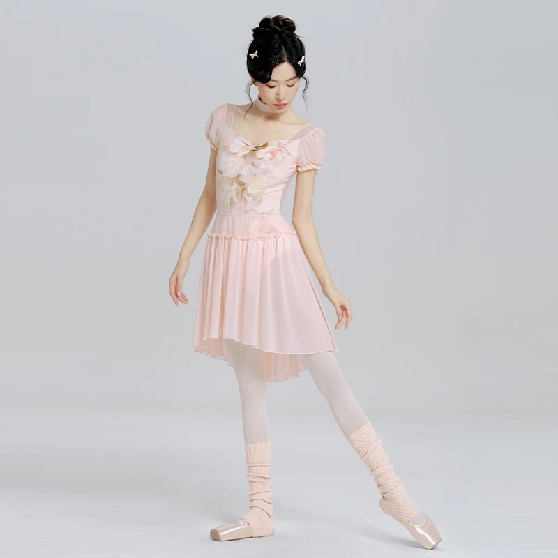 Ivoogle falda de Ballet para mujer adulta, Falda larga de baile de gasa transparente elástica de malla suave Irregular plisada de nailon, faldas de bailarina