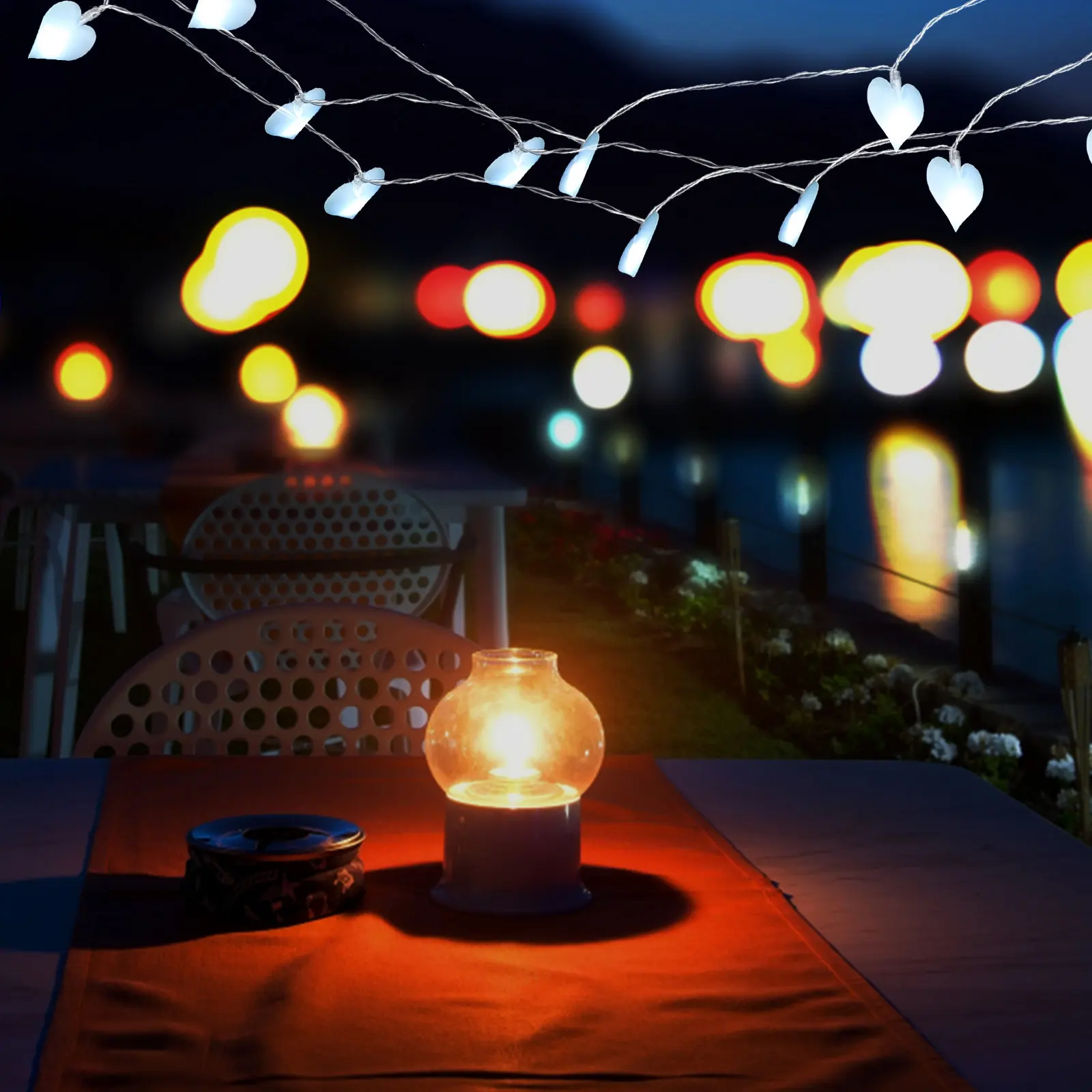 

3-метровая гирлянда в форме сердца для помещений, тканевая, для Дня святого Валентина, свадьбы, дня рождения, декора спальни и гостиной