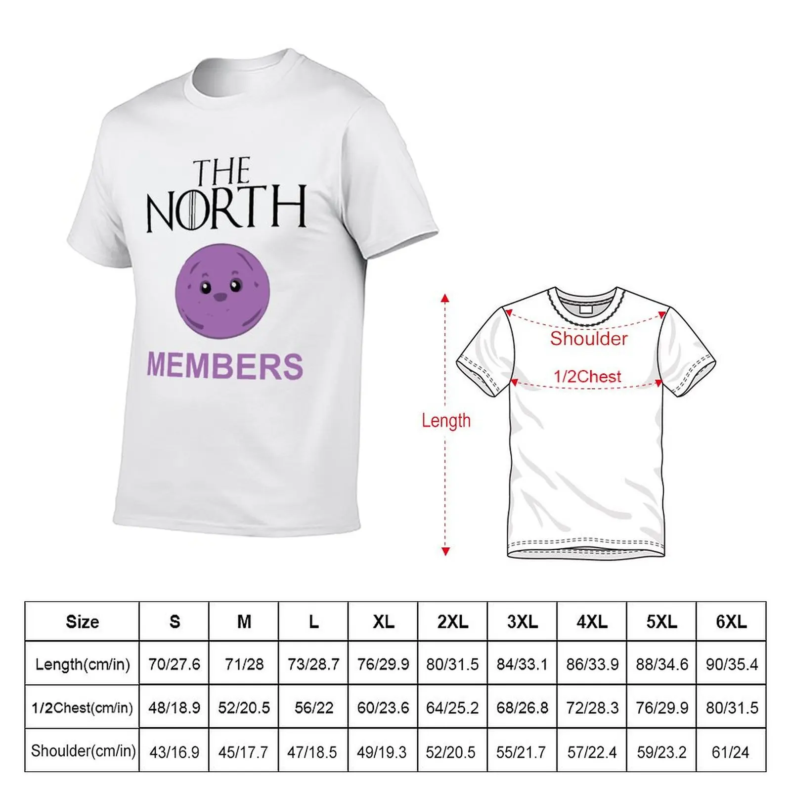 The North Members T-Shirt Casual Loose Fit Summer Tee Shirt