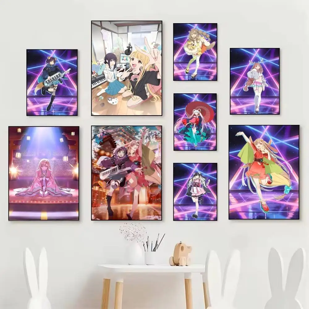 Anime Cosmic P-Princess K-Kaguya Posters Fancy Wall Sticker for Living Room Bar Decoration Wall Decor