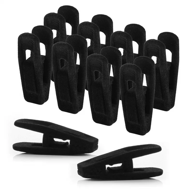 

300Pcs/Lot Velvet Hangers Clips Pants Hangers Clips Flocked Hanger Clips Hanger Plastic Thicken Clothes Pants Pants Clip