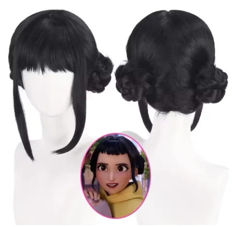 Pelucas de disfraz Rumi para niños, pelucas de disfraz de Mira Zoey de Anime para mujeres y hombres, peluca trenzada púrpura, accesorio de Cosplay para Halloween