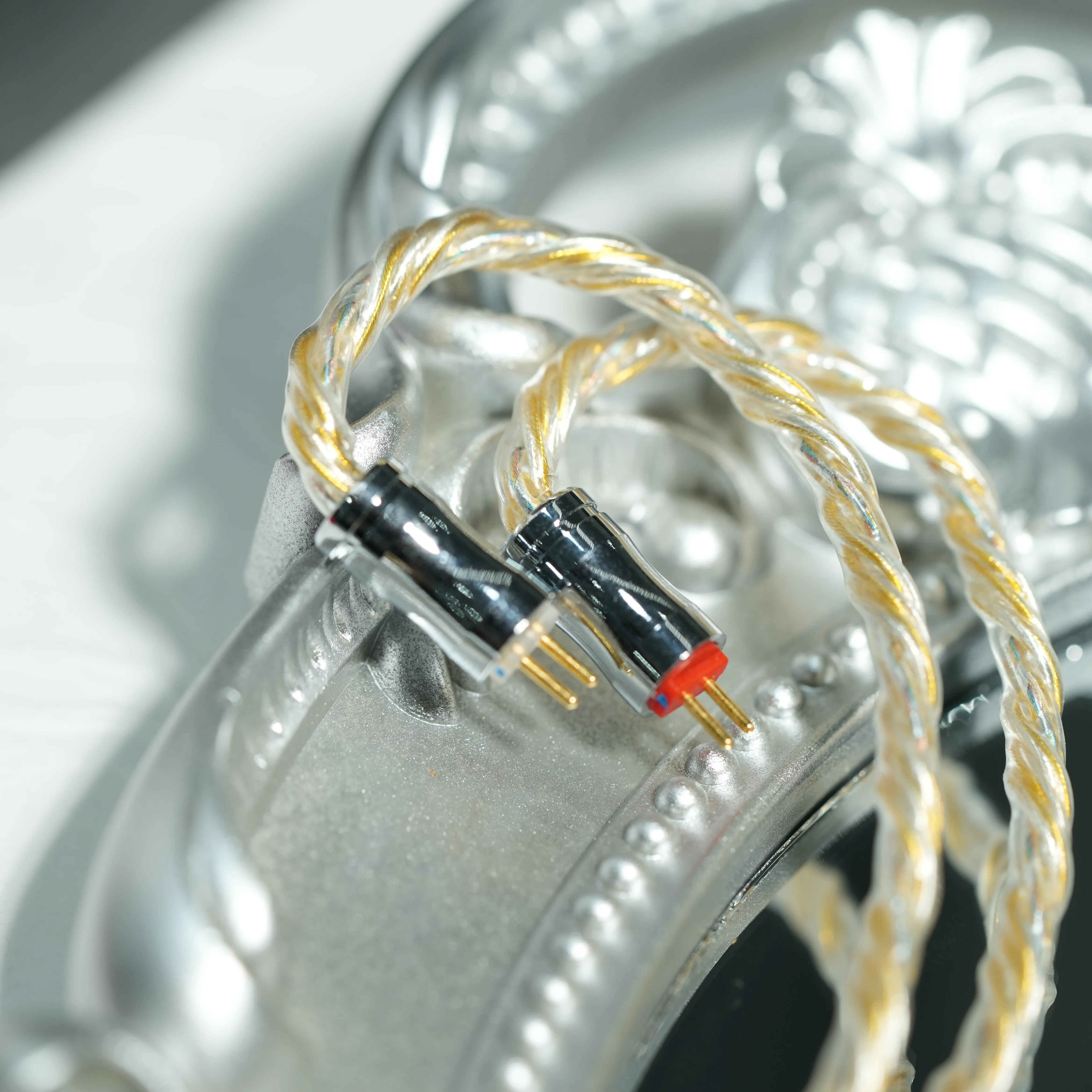 ZiSin-318 8-CoreGold silver palladium+silver foil+copper silver alloy In ear HIFI earphone upgrade cable Suitable forMK4 QKZ AKG - Image 3