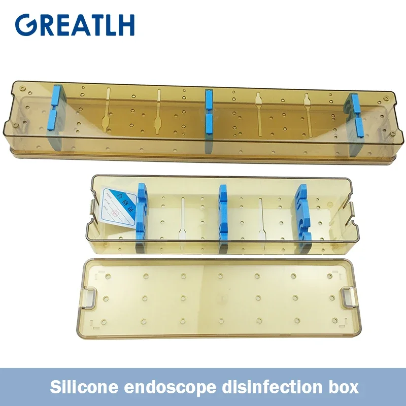 Two Types Sterilization Trays Box for Endoscope Sterilizing Case Silicagel Endoscopy Surgical Instrument