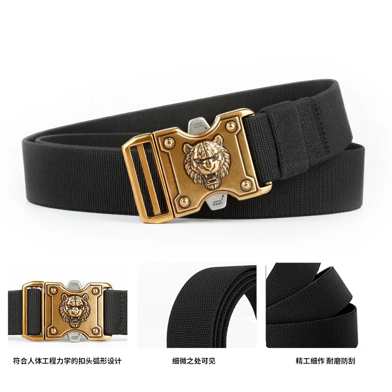 Non porous belt, nylon canvas elastic tactical pair, socket waist belt, trousers belt, men's belt
