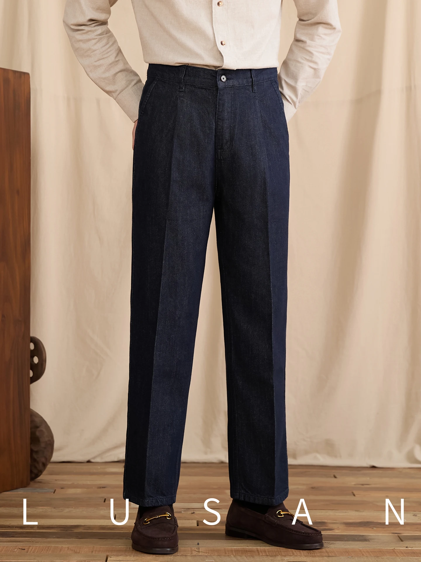 

Мистер. Мужские повседневные джинсы Deer Tee Vintage Waed из смесового хлопка, средней посадки, прямого кроя, удобные и дышащие