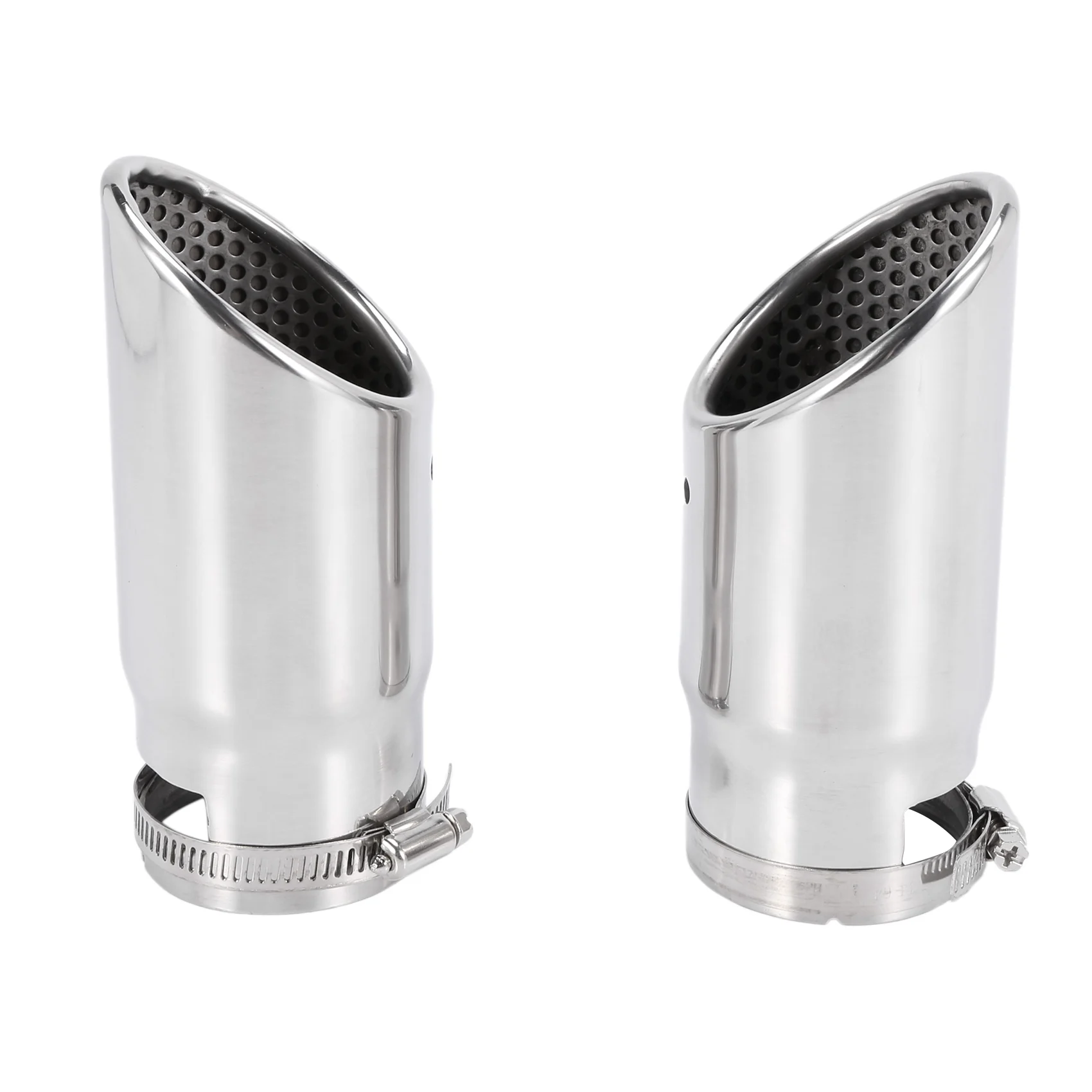 Imagem -03 - Silenciador de Escape do Carro Dica Tubo de Chrome Modified Car Rear Tail Throat Liner Acessórios para Mercedes Benz C180 Pcs Aço Inoxidável