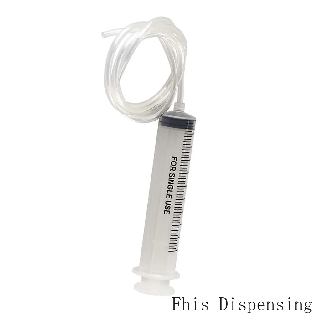 Siringa grande in plastica da 100ml + 120cm (47 pollici) pratico tubo in plastica