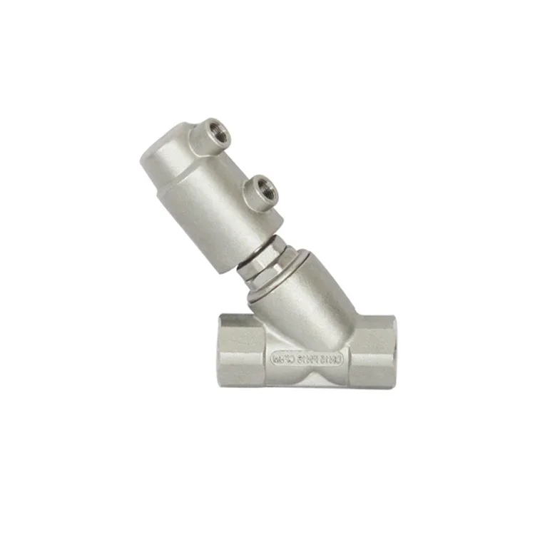 stainless steel pneumatic angle seat valve female connection mini filling valve