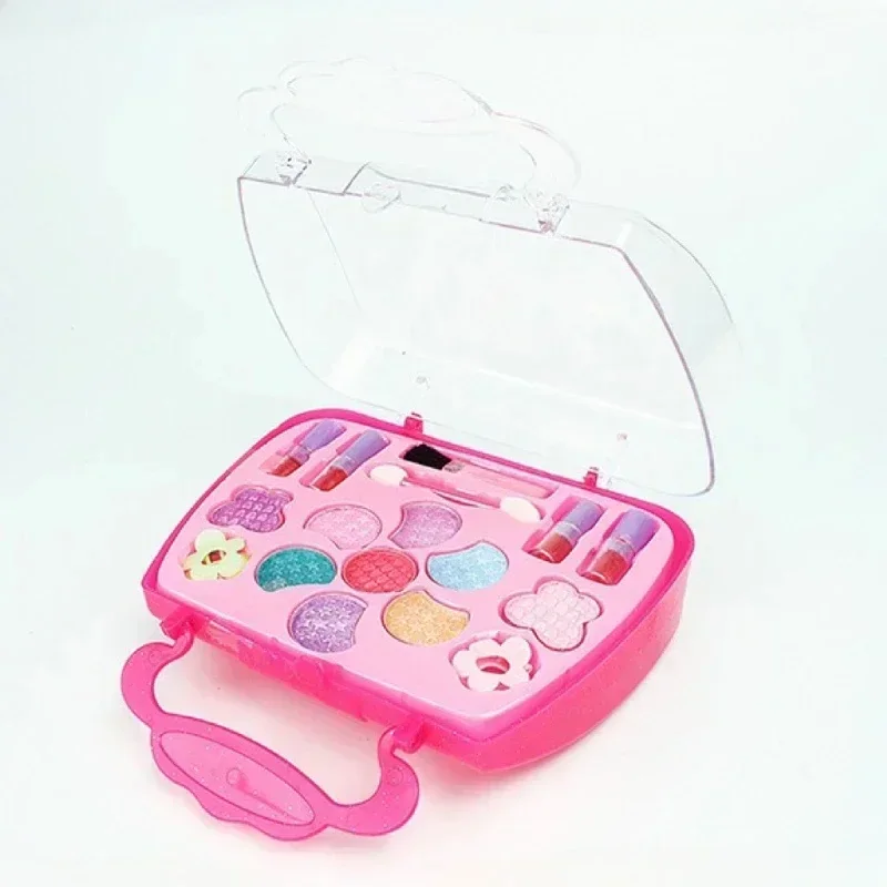 Set di trucco per bambini per ragazze, kit per trucco per ragazze principessa rosa, giochi lavabili, giocattoli per trucco, giocattoli educativi sensoriali, regali di compleanno