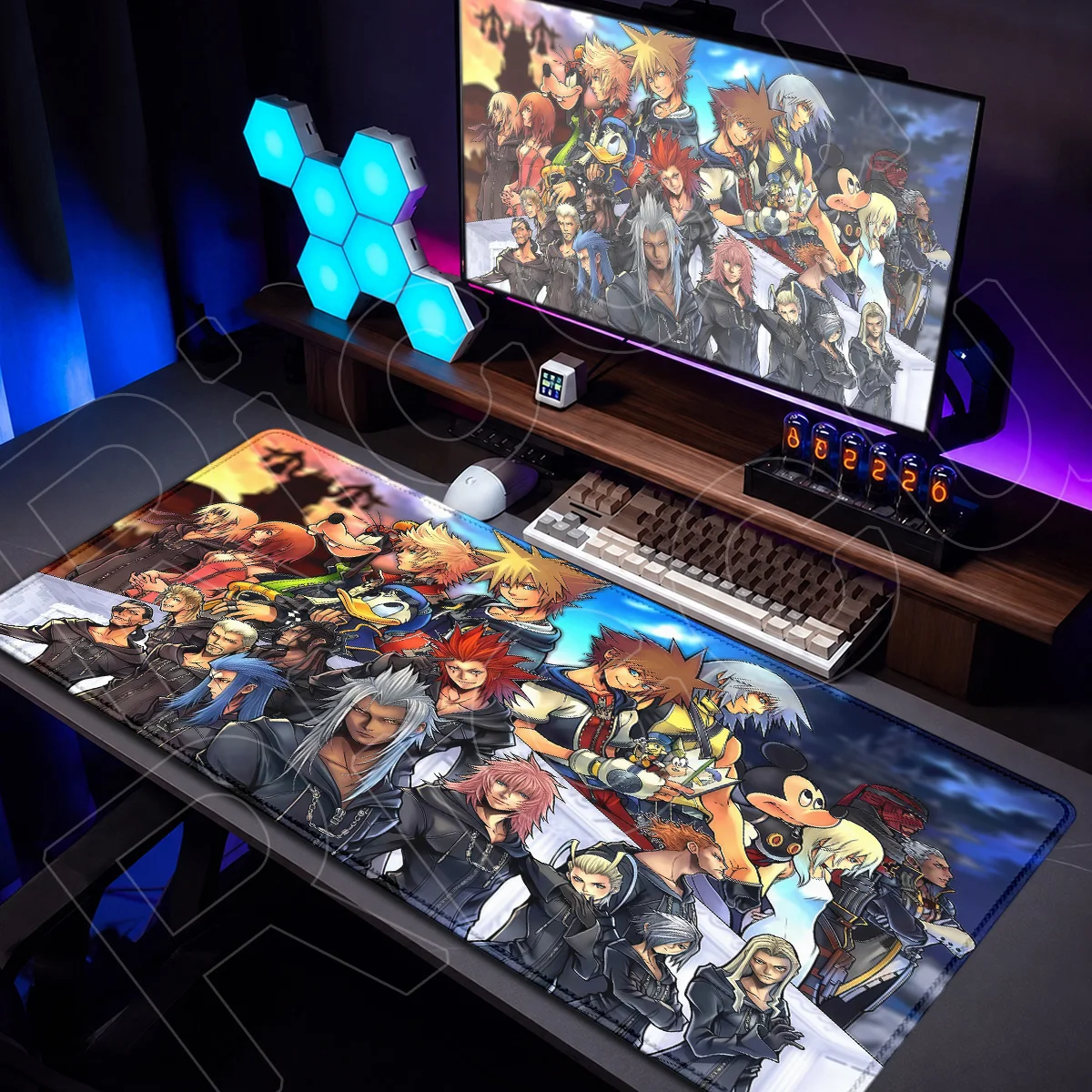 Anti-slip Laptop Desktop Student Writing Mat K-kingdom H-hearts Anime Mousepad Large E-sport Gamer Cabinet Carpet PC Accessories