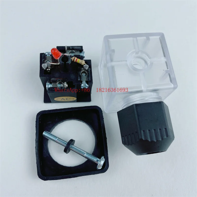 Limited Offer 2PCS DIN43650A Solenoid Valve Coil Connector Plug With LED Indicator, Pneumatic & Hydraulic Terminal Box For DC/