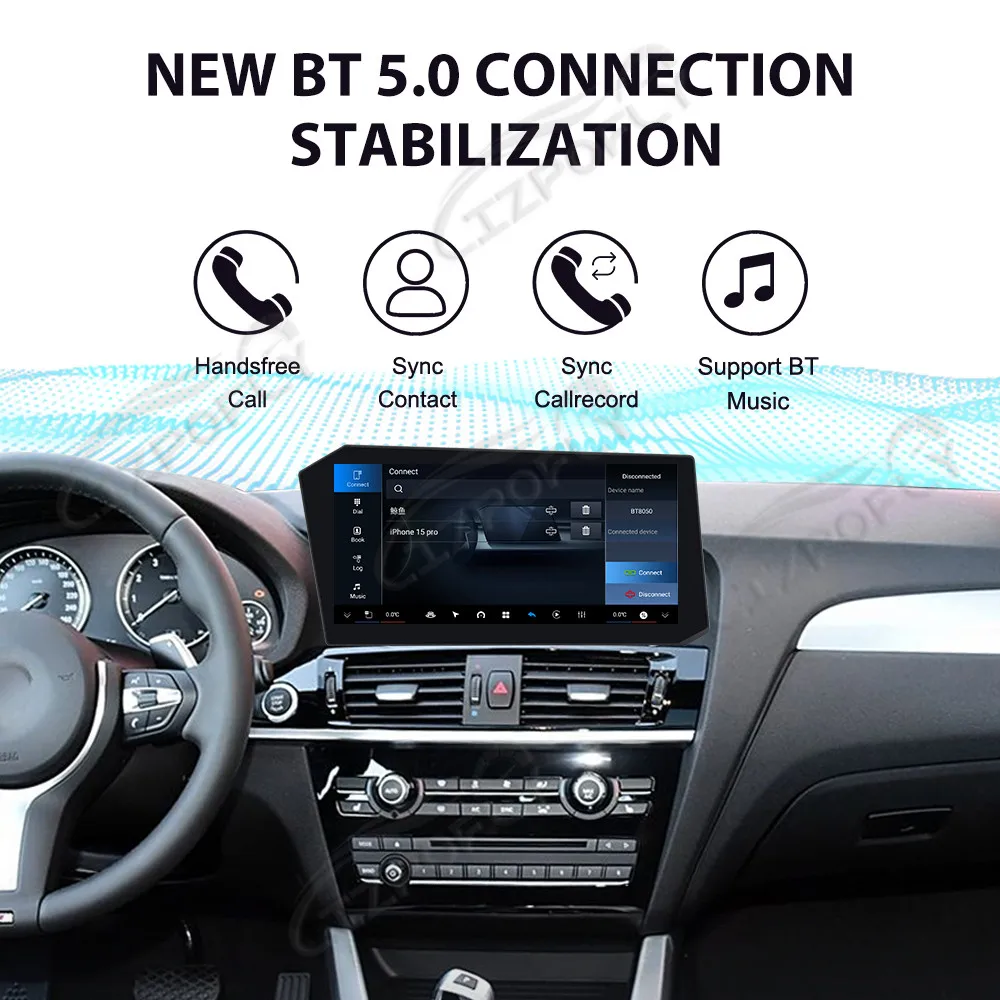 

Двойной 12,9-дюймовый автомобильный радиоприемник CarPlay Android 13 для BMW X3 X4 2011-2017, мультимедийный плеер с сенсорным экраном, GPS-навигация, 4G WIFI