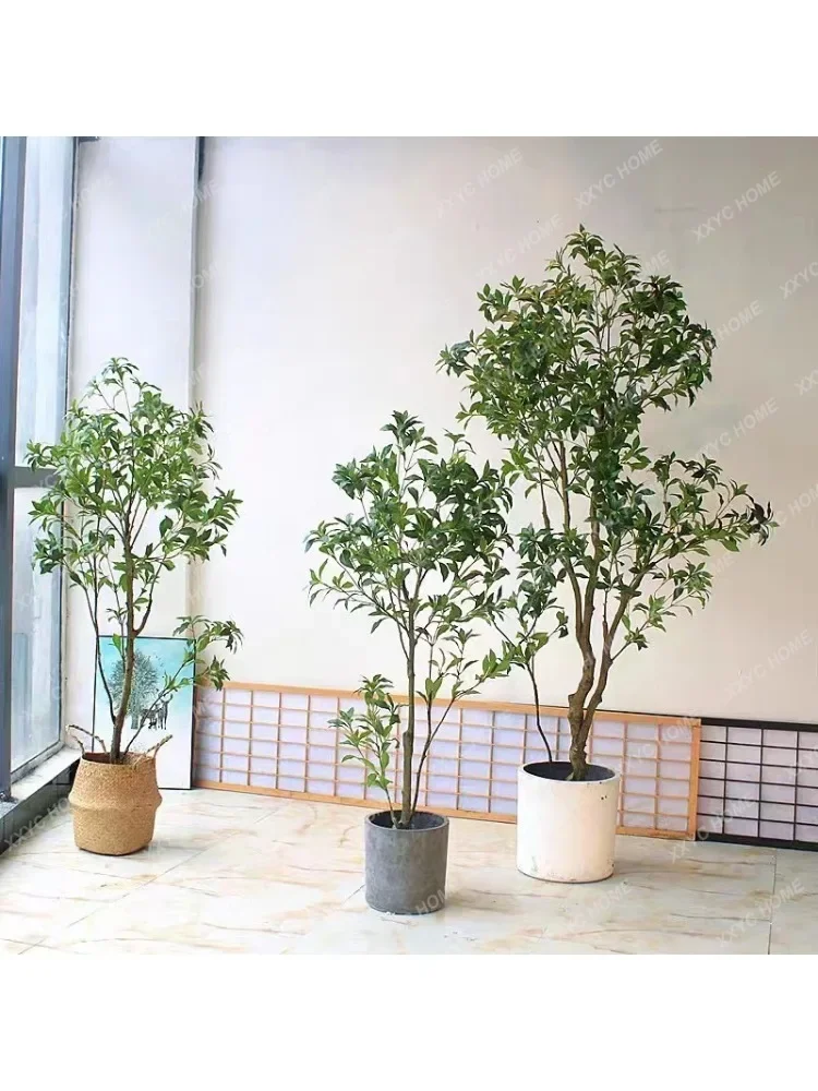 Artificial Plant Bell Fake Trees Potted Indoor Floor Ornaments Decoration