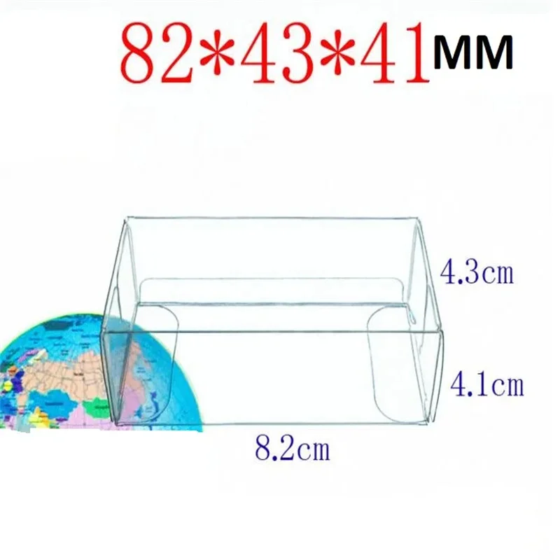 100PCS 8.2X4.3X4.1CM PVC Clear MATCHBOX TOMY Toy Car Model 1/64 TOMICA Hot Wheels Dust Proof Display Protection Box