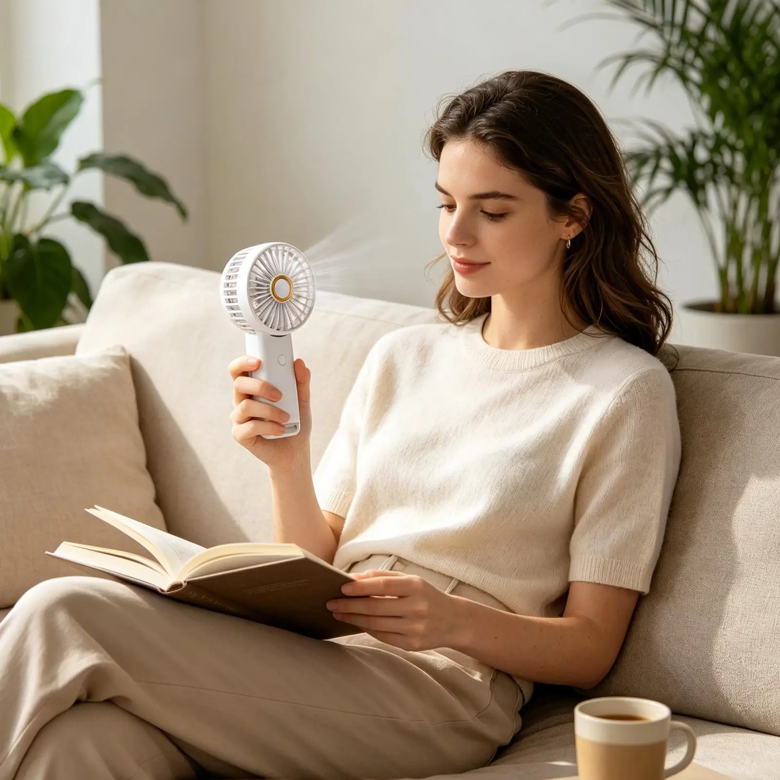 Personal Fan Low-Noise Foldable Electric Hand Fan For Backpacking Camping Hiking Fishing Outdoor Activities Picnic Men Women Kid
