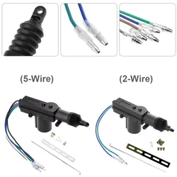 2/5 Wire Universal Car Electric Remote Central Door Lock Actuator Auto 12V Heavy-Duty Power Locking System Single Gun Type Kit