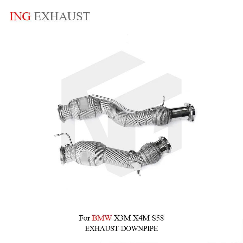 

ING Performance exhaust Catalytics Downpipe for BMW X3M X4M 3.0T S58 Muffler Engine Header cylinder Power Convert Escape System