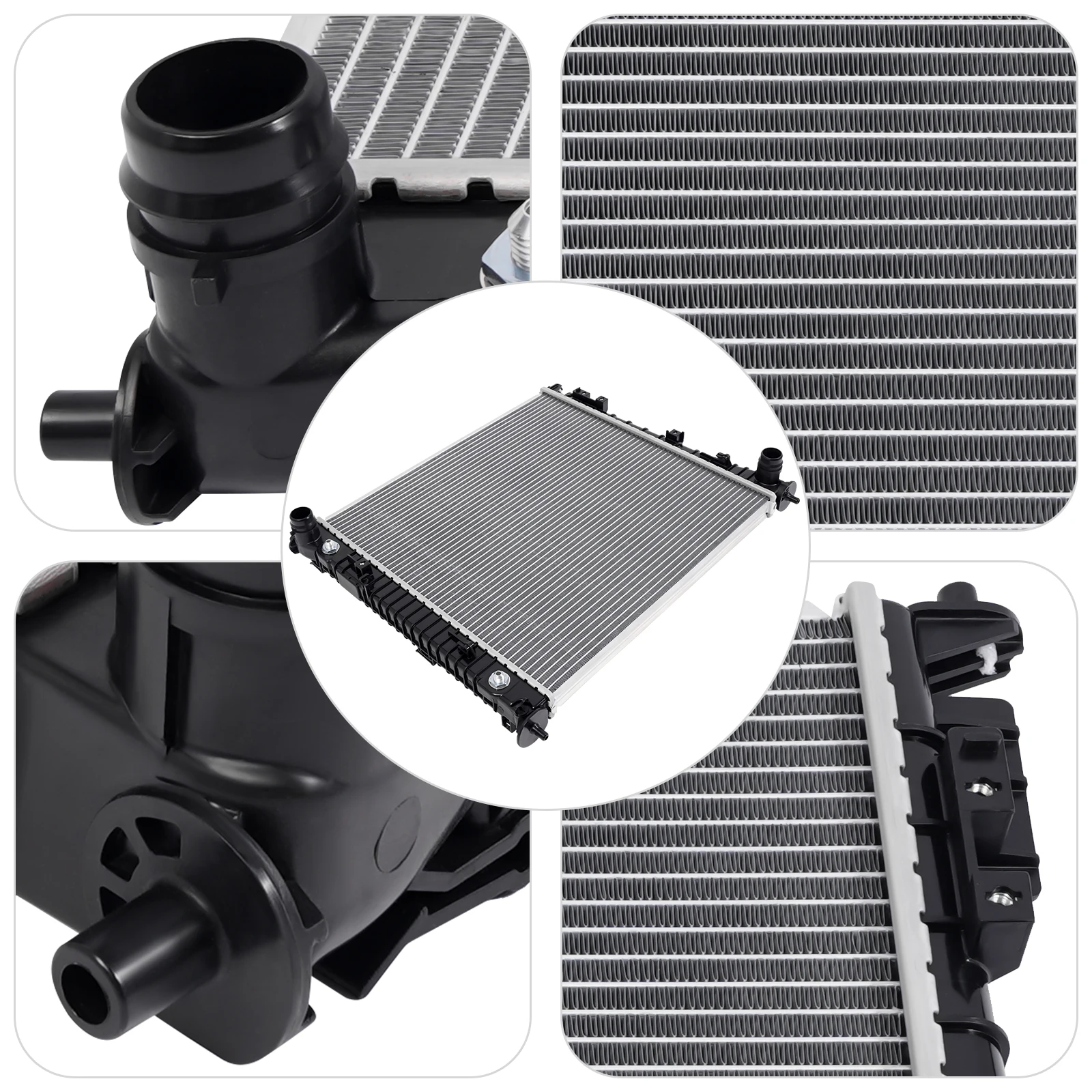 

Radiator, Radiator with Transmission Oil Cooling Holes, Radiator For Hyundai Santa Fe/Kia Sorento 21-23